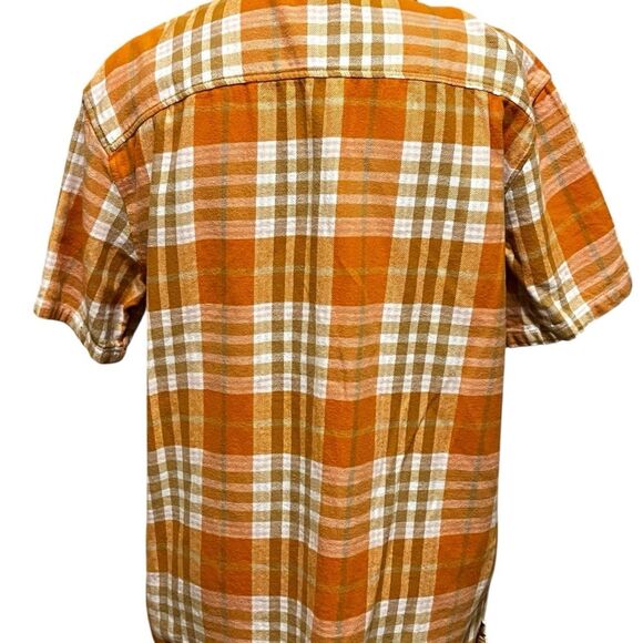 PacSun Orange and White Casual Button Down Shirt Mens Medium - Picture 6 of 11